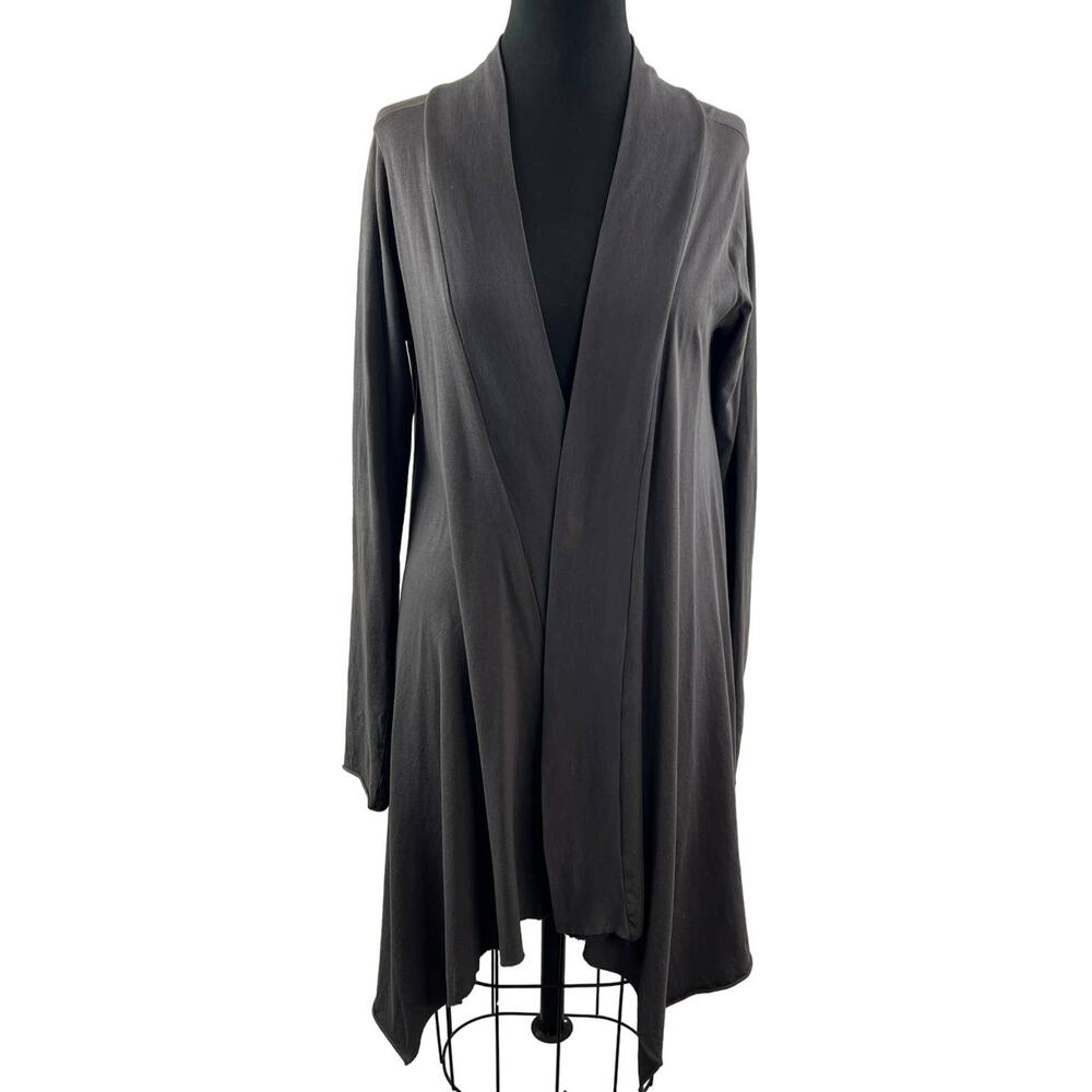 VELVET Gray M Long Cardigan Sweater Cotton Long Sleeve Open Front Regular Fit